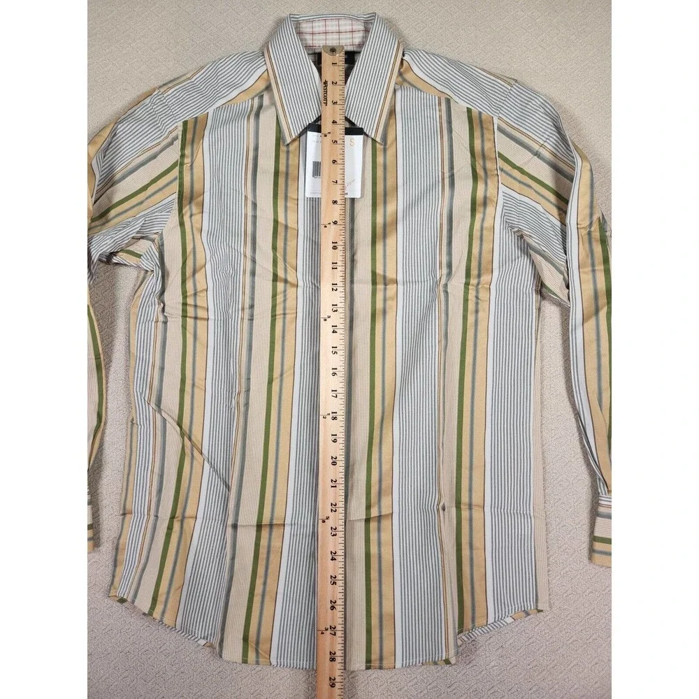 Claiborne Shirt Mens Small S‎ Modern Cotton Button Up Striped Collared NWT - Picture 6 of 12